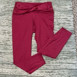 Nike pink polka dot leggings - large